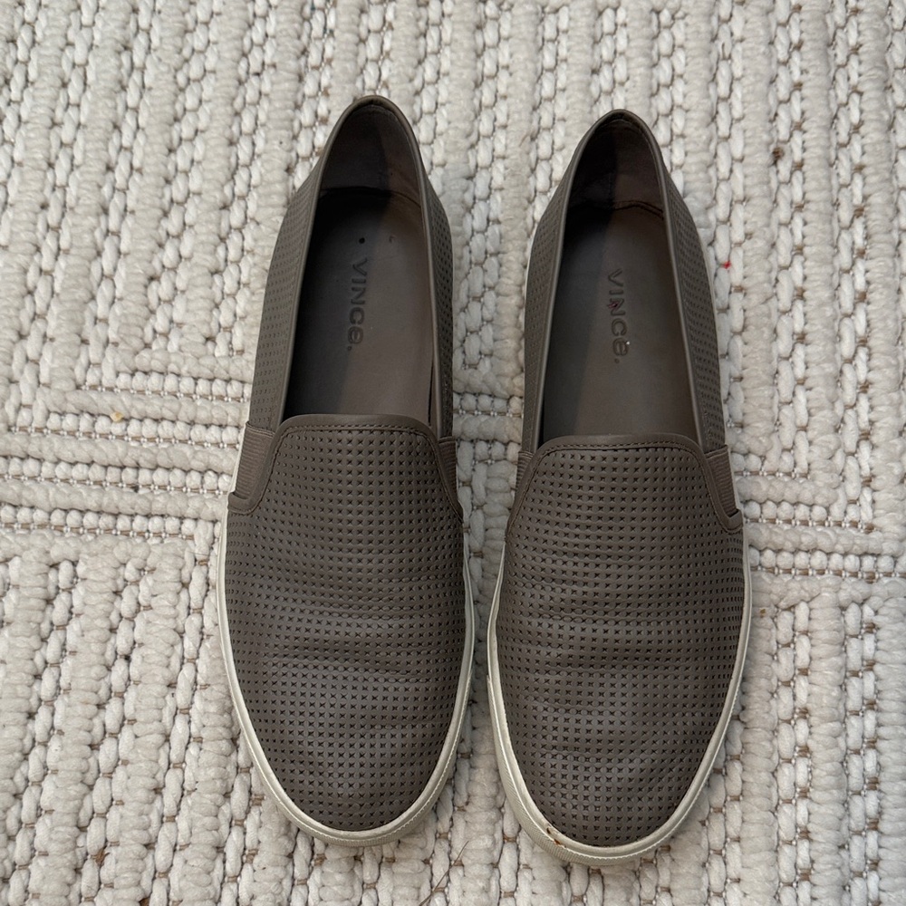 Vince Women's Taupe great Perforated Loafers size 7.5